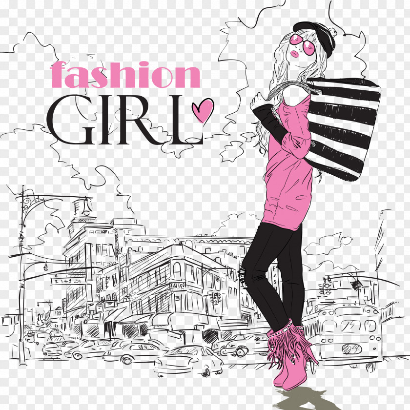 Fashionable Women Fashion Illustration PNG