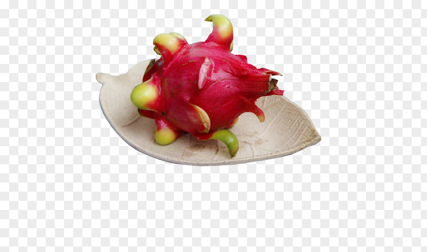 Dragon Fruit And Leaf Pitaya Food PNG