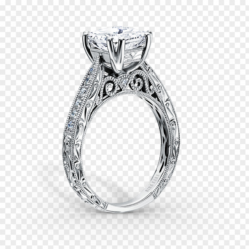 Engagement Ring Princess Cut Diamond PNG