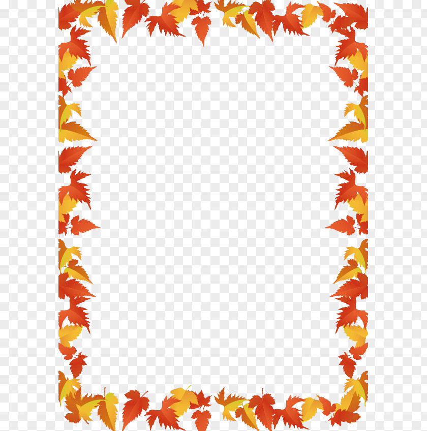 Maple Leaf Border Clip Art PNG