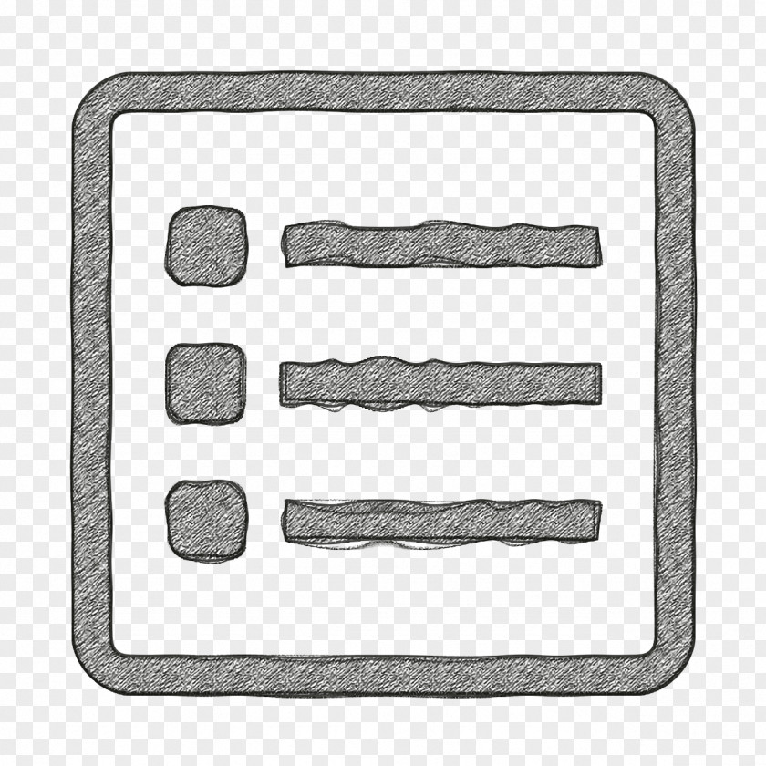 Rectangle Metal App Icon Essential List PNG