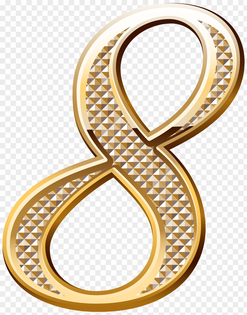 Gold Chain Number Clip Art PNG