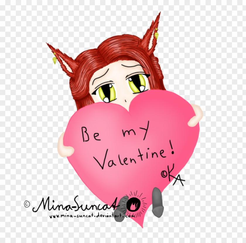 Nyra Digital Art DeviantArt Illustration Valentine's Day PNG