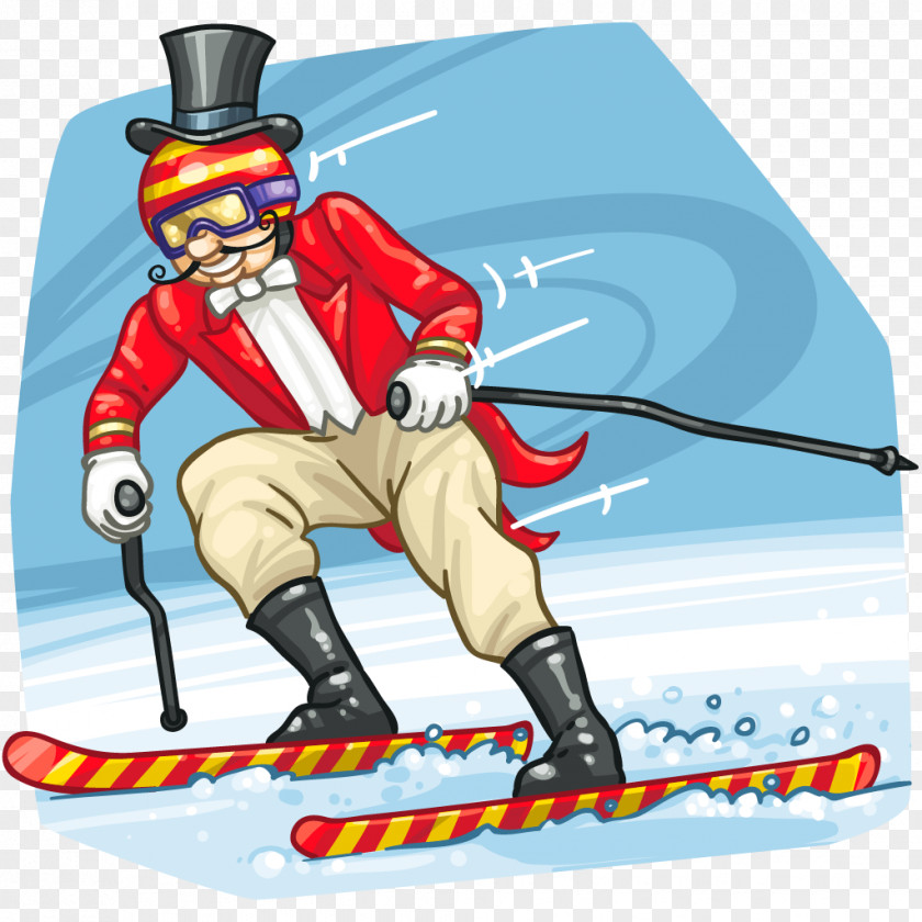 Skiing Downhill Clip Art Illustration Headgear Profession Character PNG