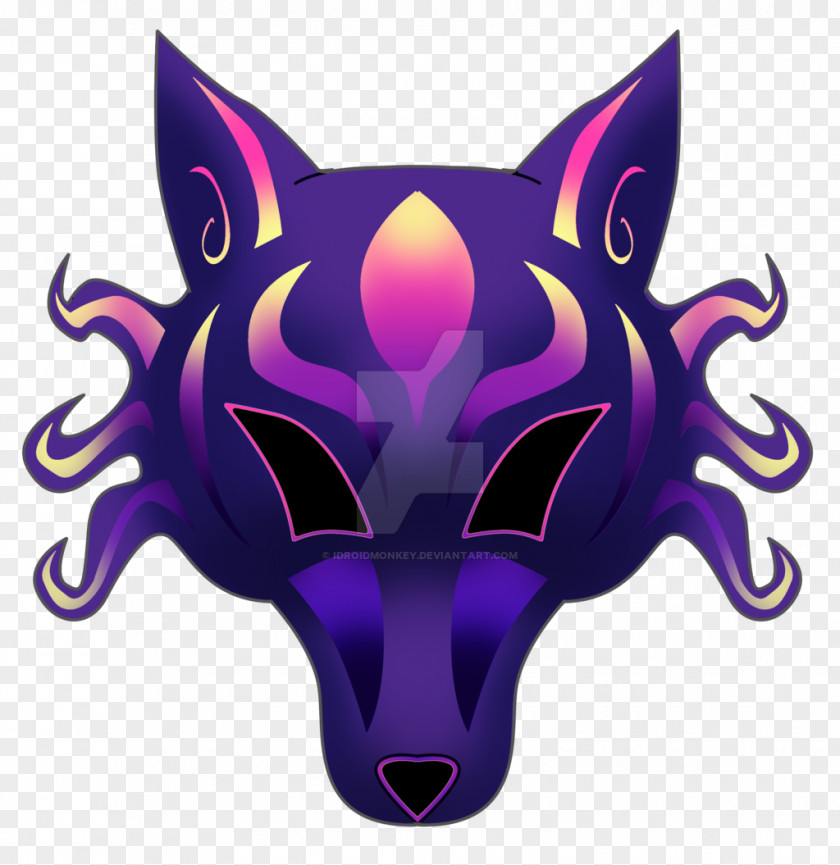 Wolf Mask Graphics Illustration Desktop Wallpaper Purple Font PNG