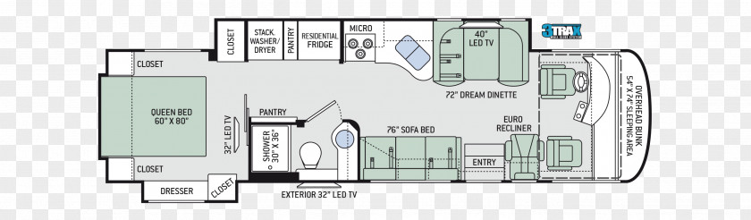 Class Of 2018 Thor Motor Coach Floor Plan Motorhome The Palazzo Campervans PNG