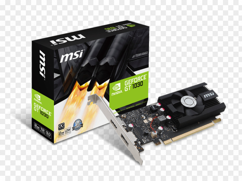 Computer Graphics Cards & Video Adapters NVIDIA GeForce GT 1030 MSI GDDR5 SDRAM PNG