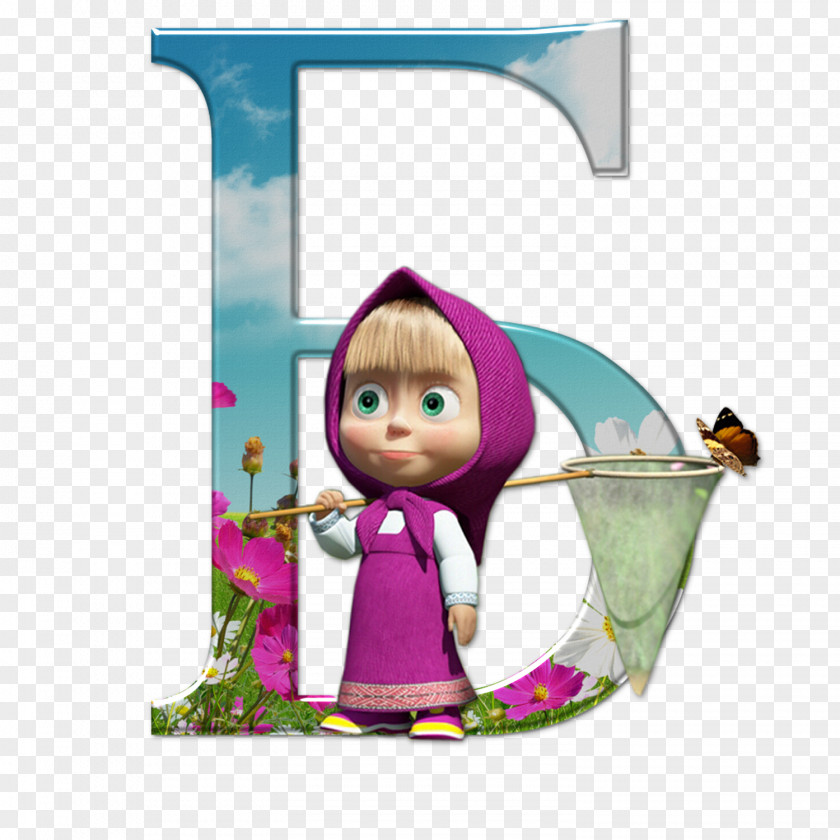 Masha And The Bear Alphabet Letter PNG