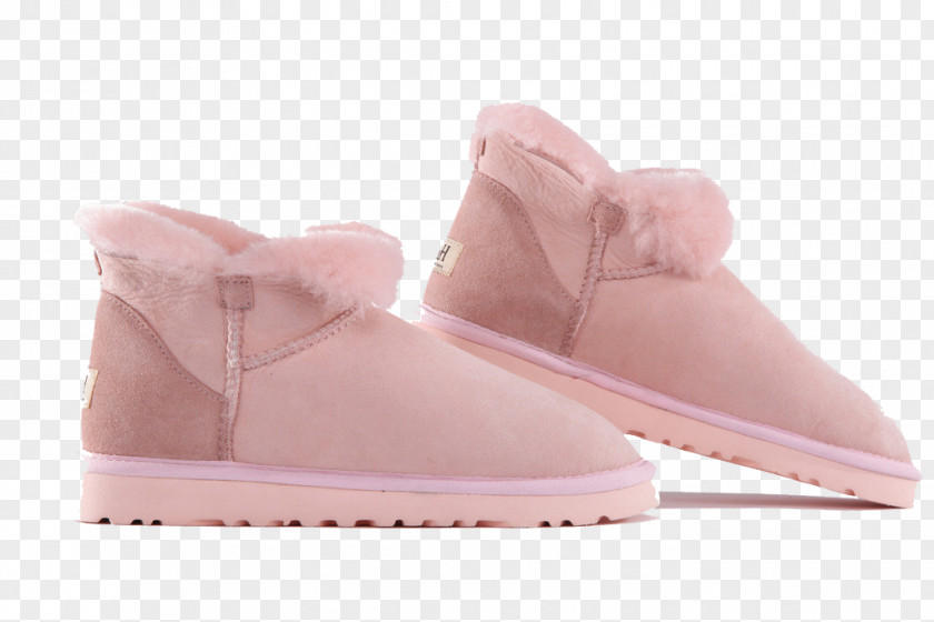 Pink Plush Snow Boots Boot Shoe PNG