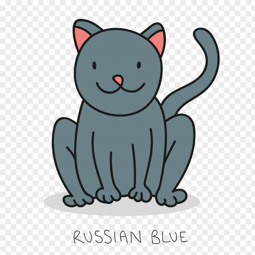 Vector Blue Kitten Cat Whiskers Pet PNG