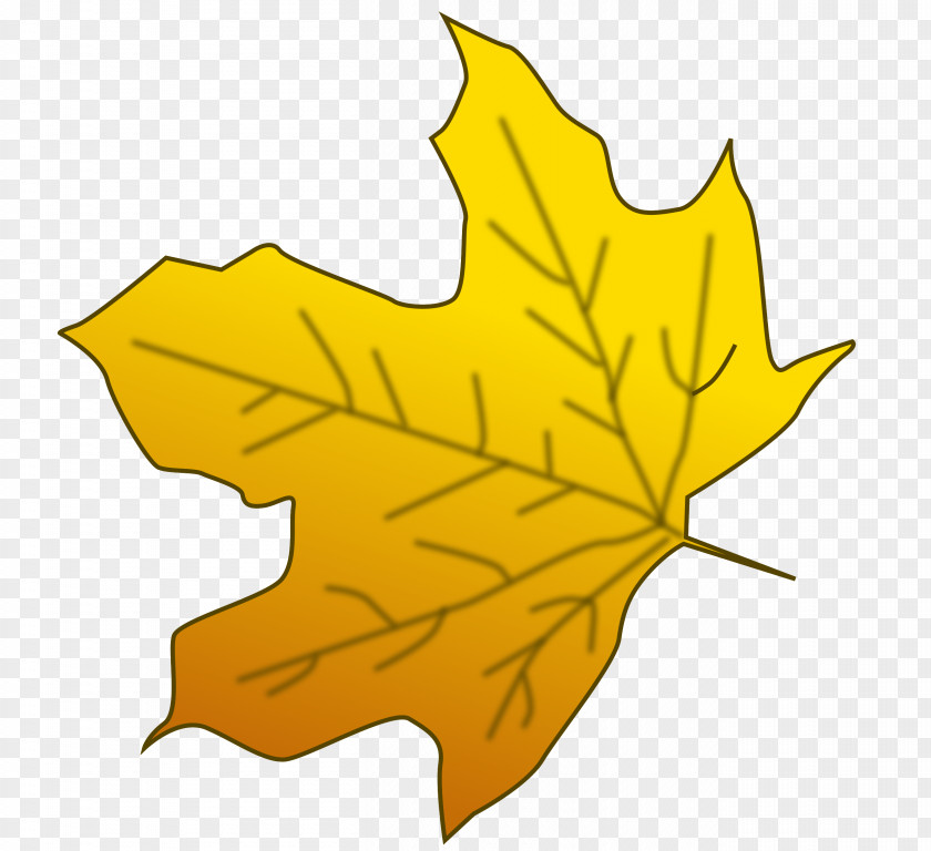 Big Leaves Cliparts Maple Leaf Yellow Autumn Color Clip Art PNG