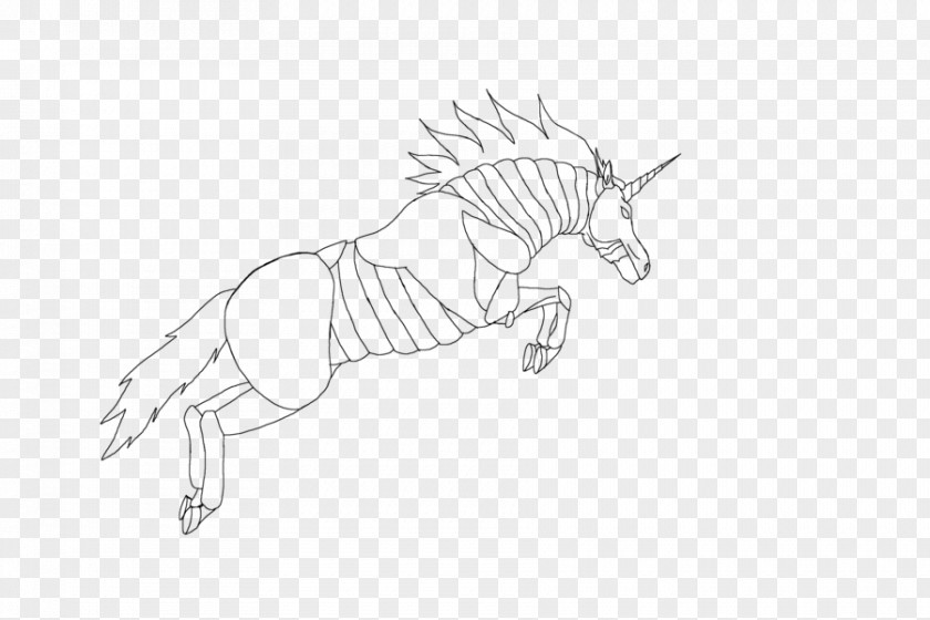 Mustang Drawing Pack Animal Line Art Sketch PNG