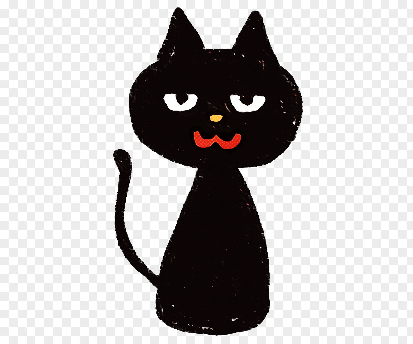 Cat Black Small To Medium-sized Cats Whiskers Cartoon PNG