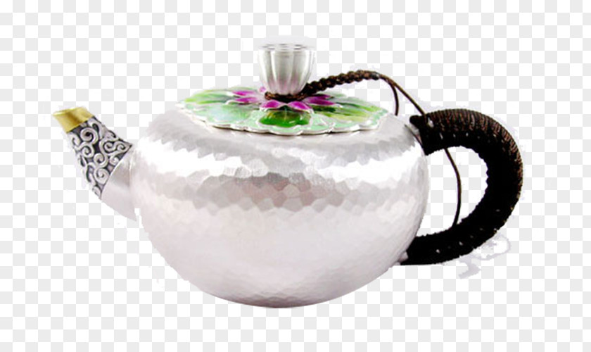 Exquisite Silver Pot Teapot PNG