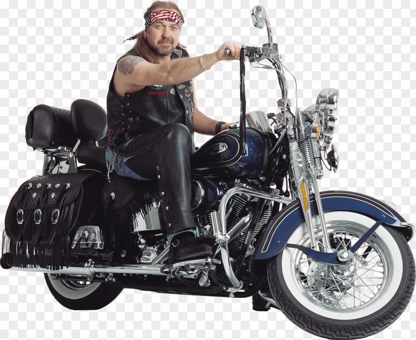 Motorbiker On Motorcycle Image Man Outlaw Club Harley-Davidson PNG