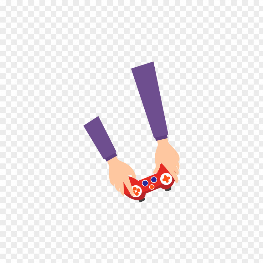 The Arm Of Purple Game Handle Video Gamepad Illustration PNG