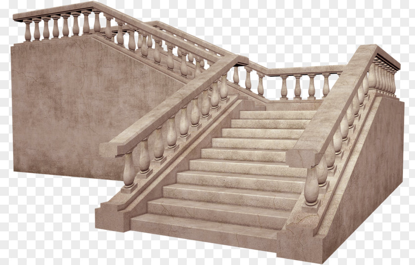 Vintage Stone Building Stairs Clip Art PNG