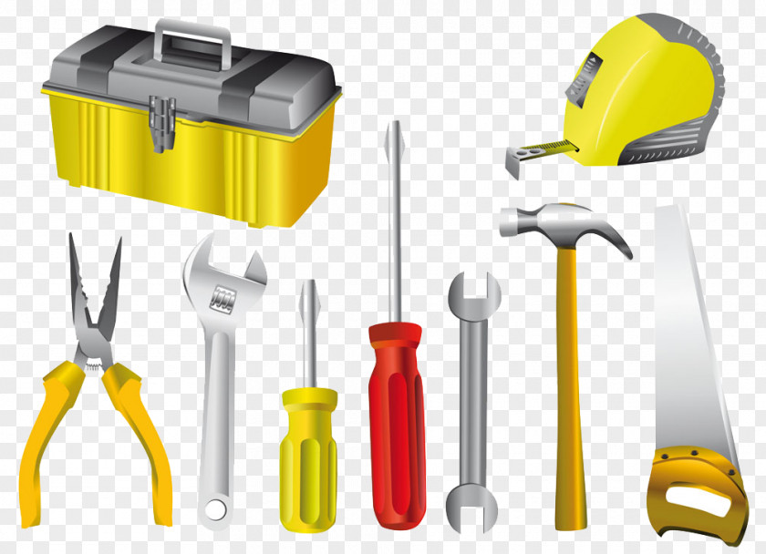 Cartoon Tools Collection Hand Tool Spanners Clip Art PNG