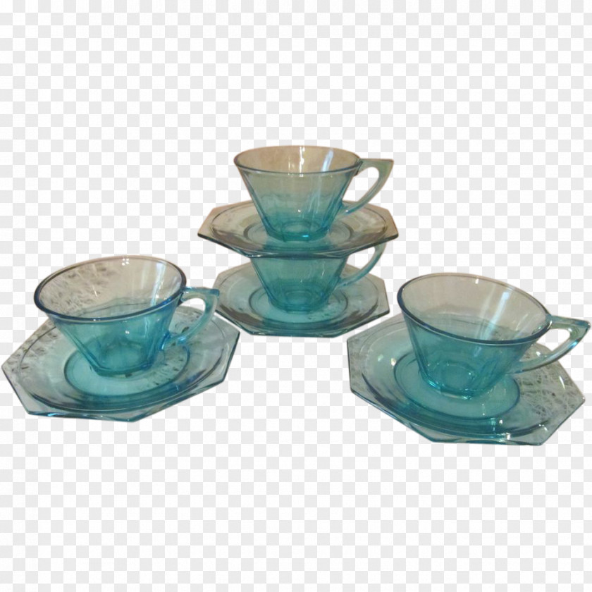 Glass Coffee Cup Ceramic Saucer PNG