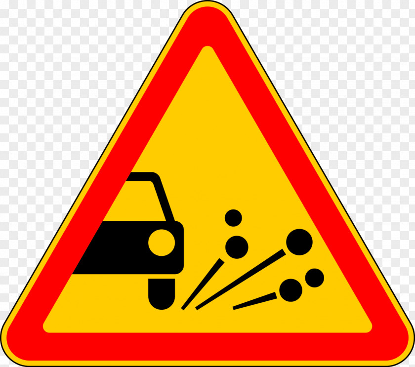 Gravel Traffic Sign Road Warning Code PNG