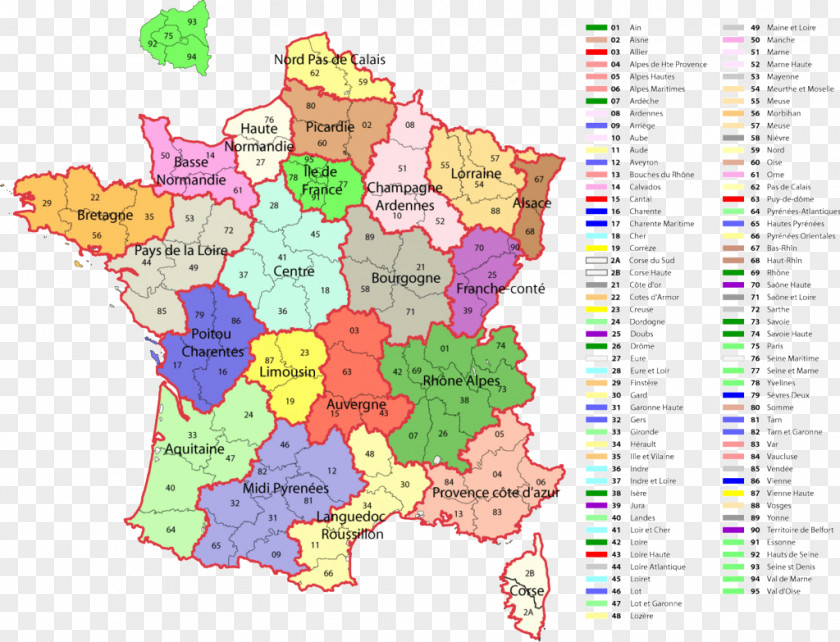 Hd Sushi Departments Of France Regions Map PNG