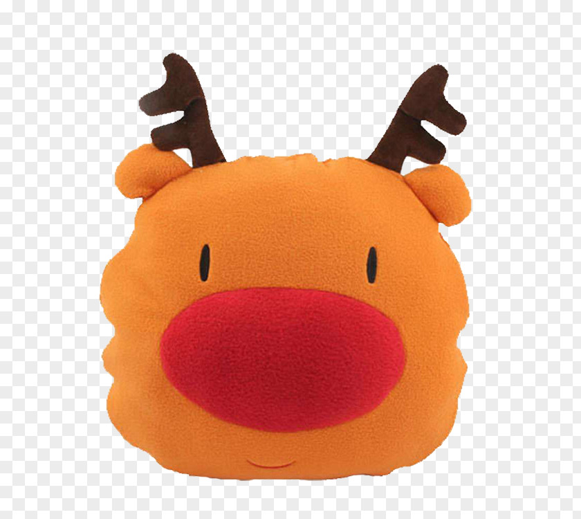 Orange Pillow Reindeer Christmas Dakimakura Quilt PNG