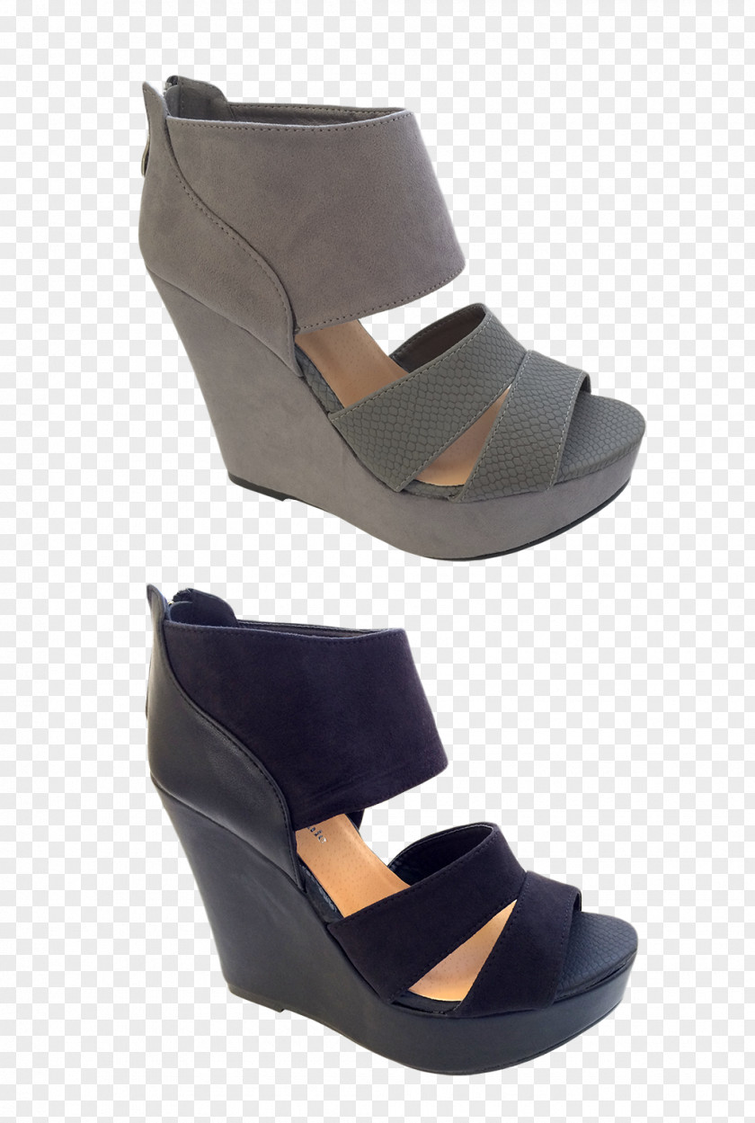 Sandal Suede Wedge Peep-toe Shoe High-heeled PNG