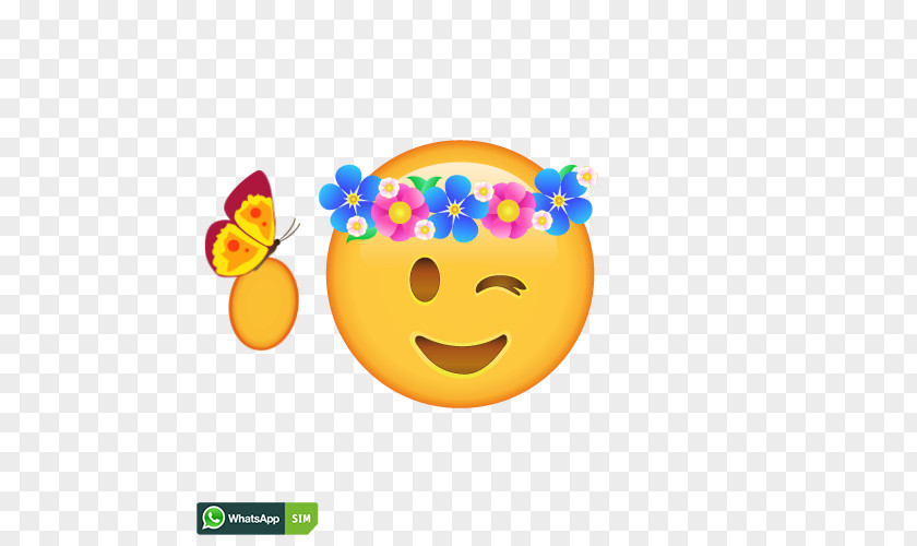 Blumenkranz Emoticon Smiley Emoji WhatsApp Facepalm PNG