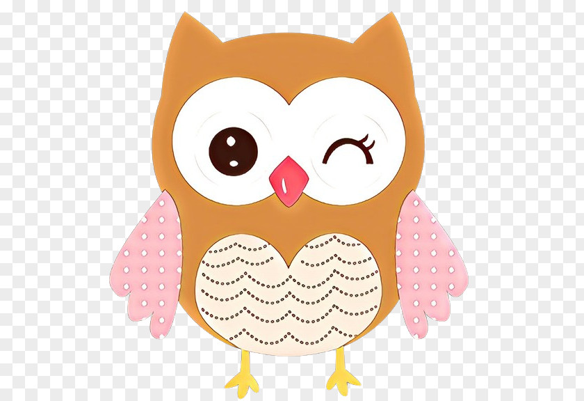 Owl Bird Pink Cartoon Of Prey PNG