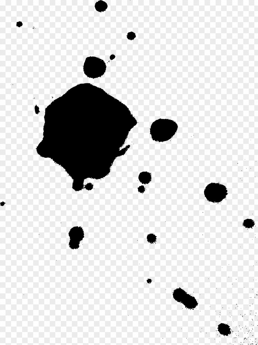 Paint Splash Black And White PNG