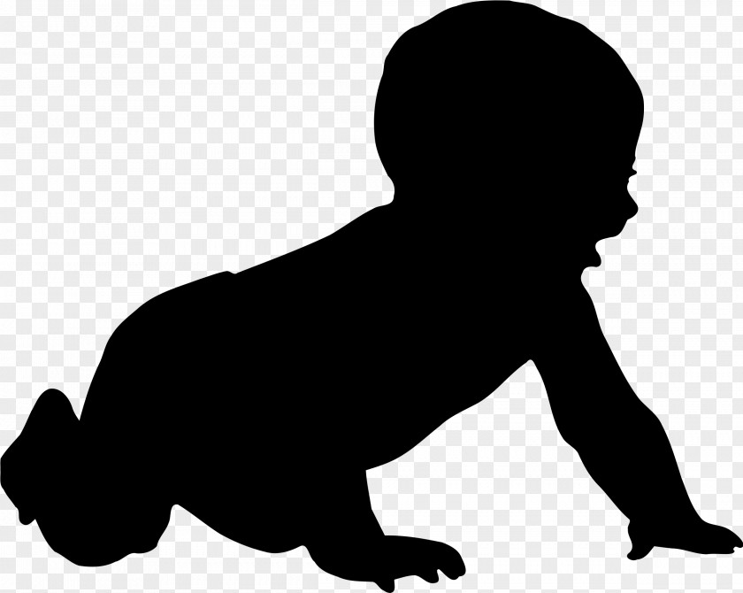 Sillhouette Infant Silhouette Child Clip Art PNG