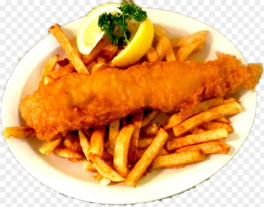 Fish Dinner And Chips Queen's & French Fries British Cuisine Take-out PNG