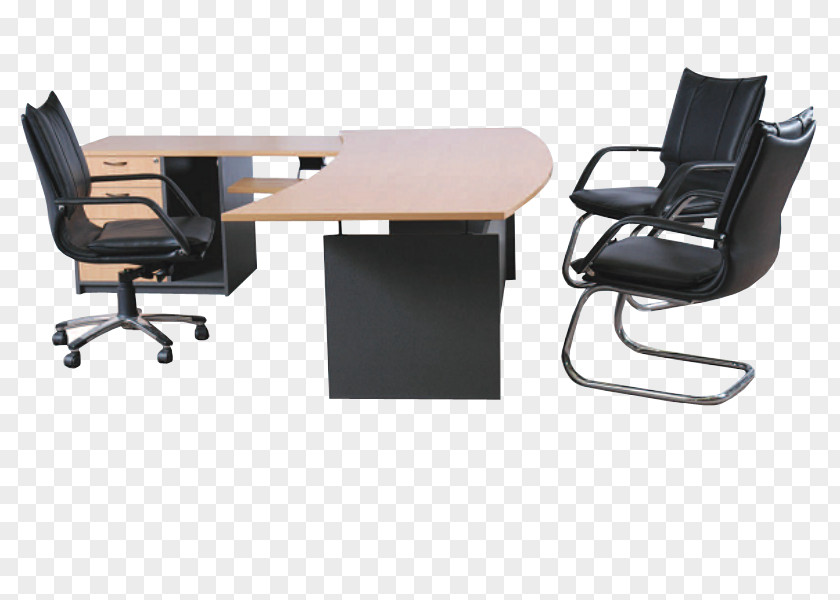 Office Desk Furniture Table & Chairs PNG