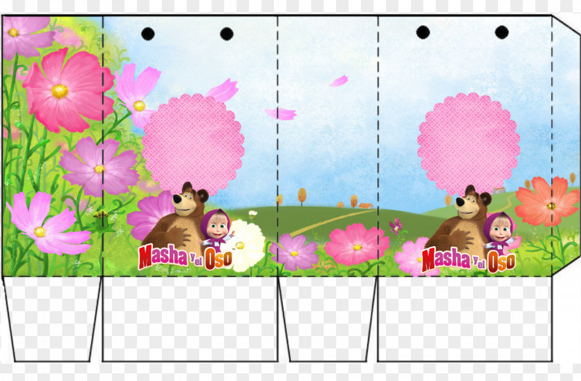 Bear Jack-in-the-box Floral Design Convite PNG