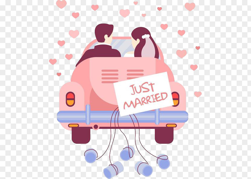 The Bride And Groom Wedding Car Marriage Royalty-free Clip Art PNG