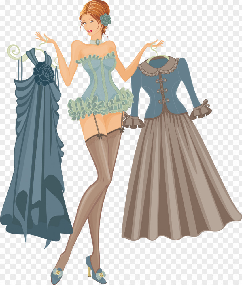 Woman Trying On Clothes Clothing Dress Formal Wear Designer PNG