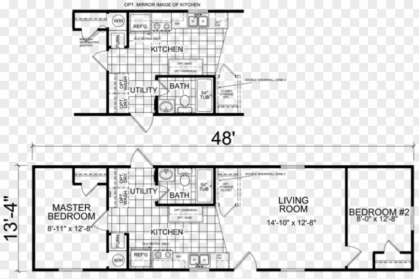 Bed Plan Floor House Mobile Home PNG