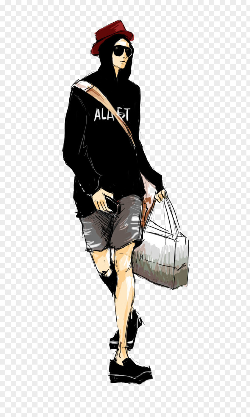 Casual Fashion Star Handsome Boy Illustration T-shirt Designer PNG