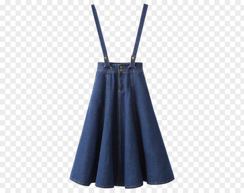 Dress Denim Skirt Braces A-line PNG