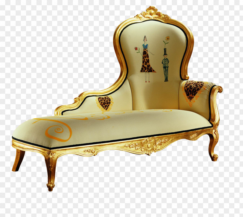 European Sofa Chaise Longue Couch PNG