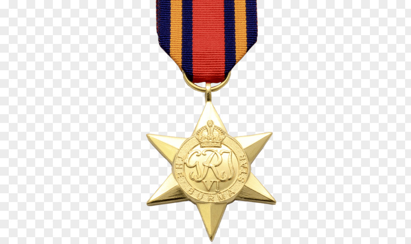 Medal Second World War Gold Burma Star II Victory PNG