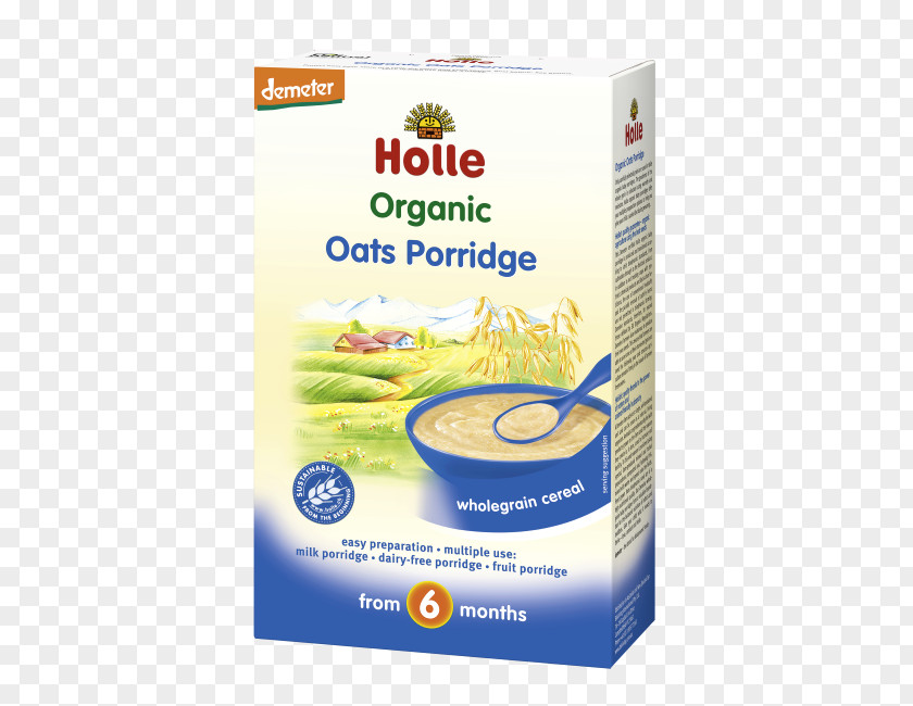 Milk Baby Food Porridge Organic Breakfast Cereal Holle PNG