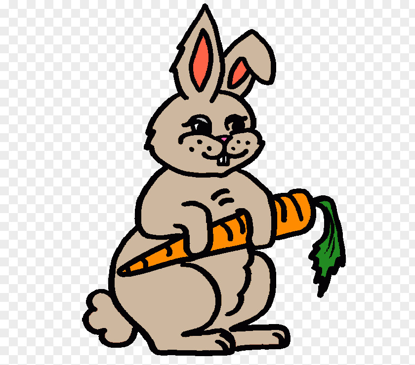 Rabbit Coloring Book Easter Bunny Carrot Child PNG