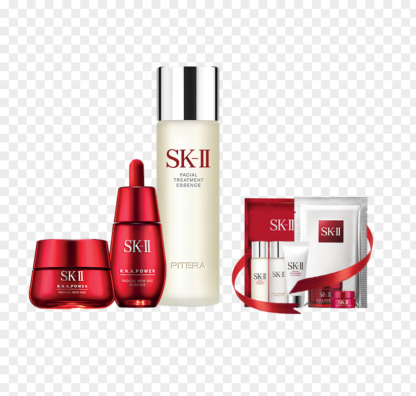 Sk2 Fairy Red Water Bottle Three Sets SK-II Cosmetics Gift Beauty Mother's Day PNG
