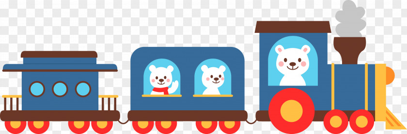 Train Polar Bear Graphic Design Clip Art PNG