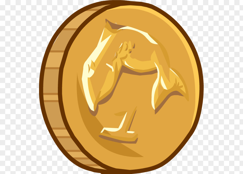 5 Dime Coin Club Penguin Gold Clip Art PNG