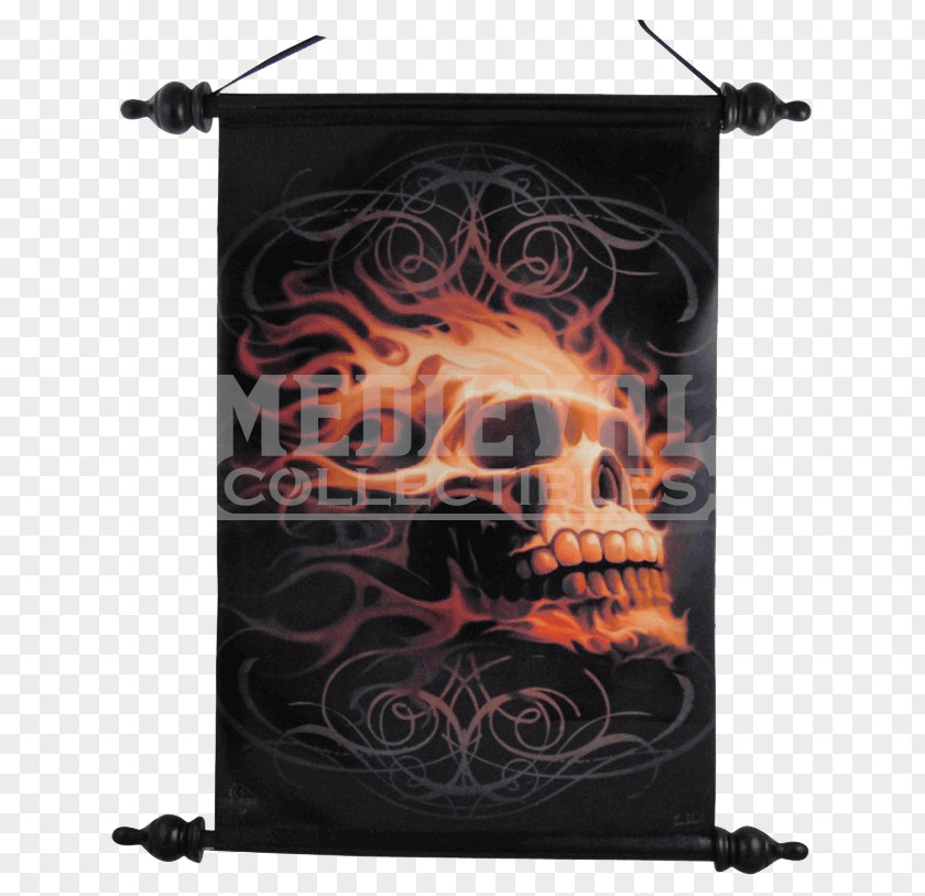 Skull Fire Artist Painting PNG