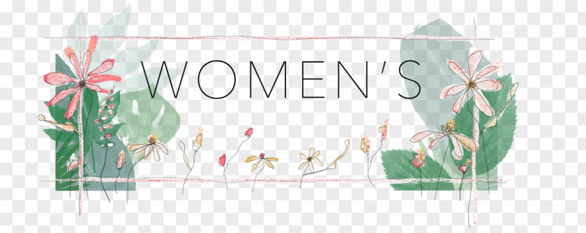 Trend Of Women Paper Floral Design Green Font PNG