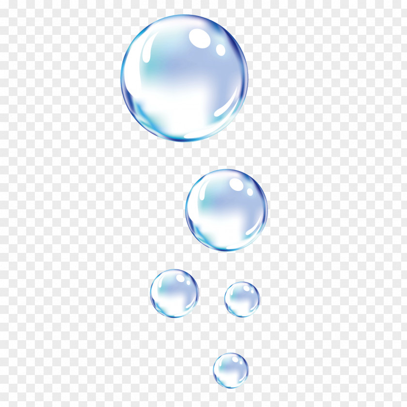Vector Dynamic Bubble Water Droplets PNG