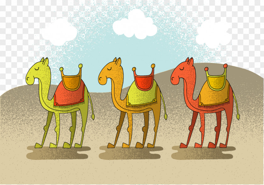 Vector Egyptian Desert Camel Euclidean Illustration PNG